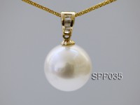 South Sea Pearl Pendant—12.5mm AA South Sea Pearl Pendant in 18kt Yellow Gold