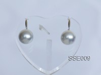 Classic 12.5mm White South Sea Pearl Earring in 14kt White Gold