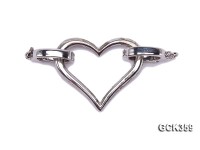 24x40mm Heart-shaped 18K Gold-plated Cupronickel Clasp