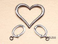 24x40mm Heart-shaped 18K Gold-plated Cupronickel Clasp