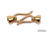 11x25mm Golden 18K Gold-plated Cupronickel Clasp