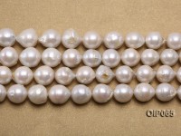 Wholesale Irregular Pearl—Special 12-15mm White Baroque Pearl String