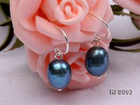 8-9mm Peacock Blue Rice-shaped Freshwater Pearl Necklace, Bracelet and earrings Set