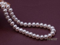 Classic 7-8mm AA White Flat Cultured Freshwater Pearl Necklace