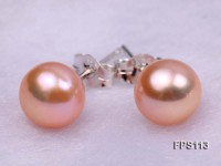 8-9mm AA Pink Flat Freshwater Pearl Necklace, Bracelet and Stud Earrings Set