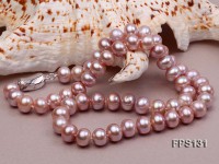 9-10mm AA Lavender Flat Freshwater Pearl Necklace, Bracelet and Stud Earrings Set