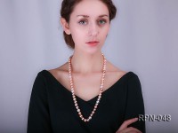 Super-quality 10-11mm AAA Multi-color Round Freshwater Pearl Necklace