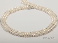 6-7mm High Quality Flatly Round Pearl Necklace with Stering Silver Clasp