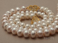 High Quality Flatly Round Freshwater Pearl Opera  Necklace
