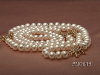 Elegant Opera Pearl Necklace with Shiny Zircon Accessory