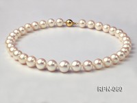 Classic 12-13mm AAAAA White Round Cultured Freshwater Pearl Necklace