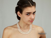 8-8.5mm AAA High Quality Round Pearl Necklace with Stering Silver Clasp