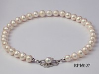 12-13mm Round White Pearl Necklace with Stering Silver Clasp