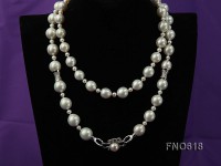 13-15mm White Edison Pearl Opera Necklace