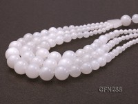 Beautiful White Quartz 3-Row Necklace