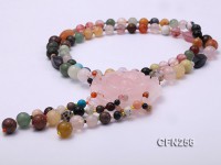 Beautiful Crystal and Agate Opera Necklace with Tassle