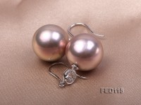 14.5mm Lavender Round Freshwater Pearl Earring