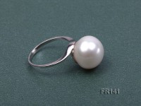 Classic 13mm White Pearl Ring with Sterling Silver