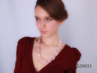 15x20mm Rose Quartz Necklace