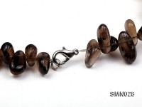 10x12mm Irregular Smoky Quartz Beads Necklace