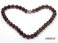 10mm Round Smoky Quartz Beads Necklace