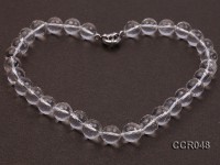 11.5mm Round Faceted Rock Crystal Beads Necklace