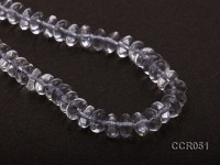 4x8mm Wheel-shaped Rock Crystal Necklace