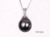 14mm Gorgeous Tahitian Pearl Pendant with Sterling Silver