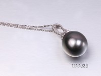 14mm Gorgeous Tahitian Pearl Pendant with Sterling Silver