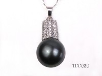 13.5mm Gorgeous Tahitian Pearl Pendant with Sterling Silver