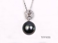 13x15mm Gorgeous Tahitian Pearl Pendant with Sterling Silver