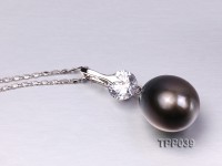 12.5x14mm Gorgeous Tahitian Pearl Pendant with Sterling Silver
