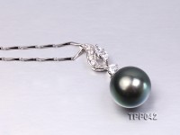 13mm Gorgeous Tahitian Pearl Pendant with Sterling Silver