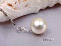 14.6mm Golden South Sea Pearl Pendant with 18k Gold