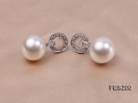 15mm White Round Edison Pearl Earring