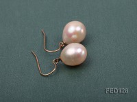 11.5×13.5mm White Drop-shaped Freshwater Pearl Earring