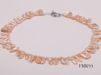 Classic Pink Baroque and Round Freshwater Pearl Necklace