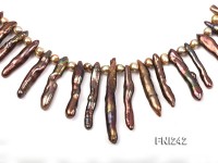 Classic Brown Stick-shaped and Round Freshwater Pearl Necklace