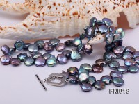 Classic 9.5-10mm Black Button Freshwater Pearl Necklace