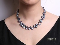 Classic 9.5-10mm Black Button Freshwater Pearl Necklace