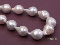 Classic 14×17-17x20mm White Baroque Freshwater Pearl Necklace