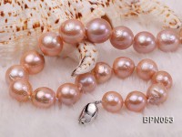 Classic 11.5×12-15.5x17mm Pink Baroque Freshwater Pearl Necklace
