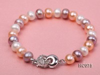 8-9mm flat freshwater pearl bracelet