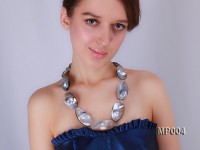 Exotic Baroque Mabe Pearl Necklace