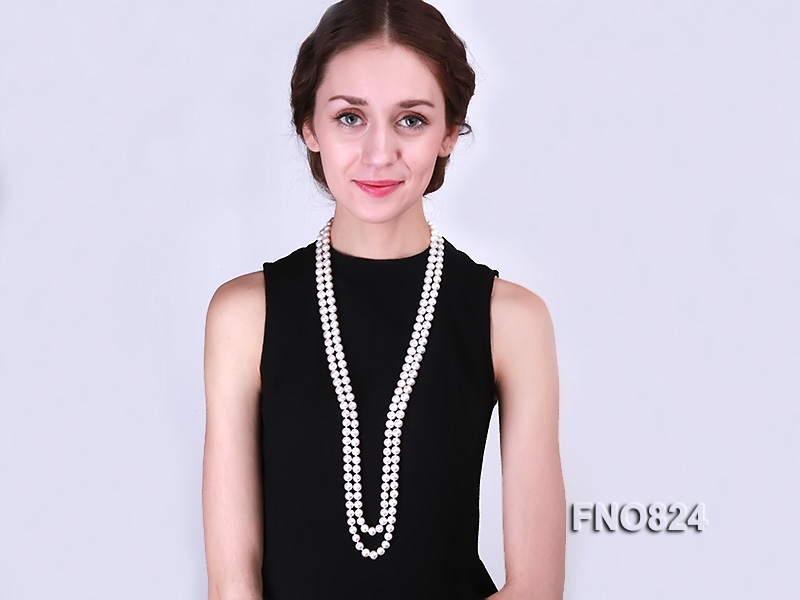 Amazing 9-10mm 2-strand Freshwater Pearl Necklace