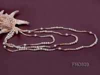 Elegant Multicolor Super Long Freshwater Pearl Necklace