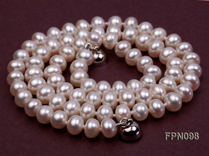 Classic 6-7mm White Flat Cultured Freshwater Pearl Necklace