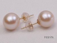 10mm White Round Freshwater Pearl Earring