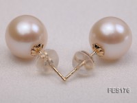 10mm White Round Freshwater Pearl Earring