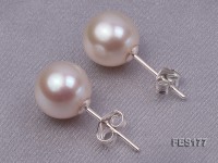9mm White Round Freshwater Pearl Earring